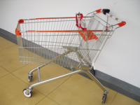 Chariot de courses DIKA pliable en zinc, modèle 2026, le plus vendu pour supermarchés