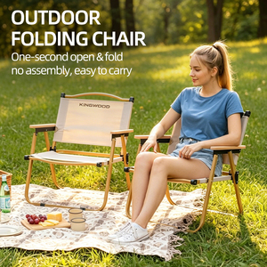 Chaise de camping pliable portable en stock en Pologne, capacité de charge 200 kg, chaise Kermit, livraison directe UE, tissu Oxford - Product Image 2
