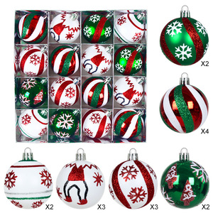 Nouvelles Boules <span class=keywords><strong>de</strong></span> Noël pour la Maison, 6 cm, 16 pièces, <span class=keywords><strong>Grinch</strong></span> Vert Rouge, Plastique Électroplaqué, Mini, Étanche, Respectueux <span class=keywords><strong>de</strong></span> l'Environnement - Product Image 5
