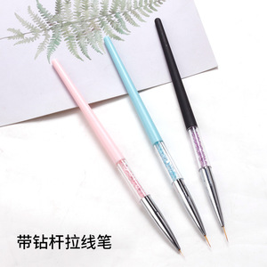 Juego de 3 pinceles delineadores de uñas con lentejuelas, mango de cola de pez de diamante, varilla roscada <span class=keywords><strong>para</strong></span> <span class=keywords><strong>dibujar</strong></span> Flores, revestimiento de uñas, pintura artística - Product Image 6