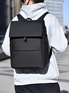 New Unisex Casual <b>Waterproof</b> Oxford Backpack Premium Fashion Geometric Zipper Physiological Curve <b>Back</b> Minimalist Double - Product Image 3