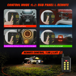 Interrupteur sans fil programmable pour panneau <span class=keywords><strong>automobile</strong></span> <span class=keywords><strong>12V</strong></span> 24V tout-terrain, contrôle par application et télécommande RF, 6 ou 8 canaux - Product Image 3