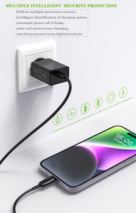 NULIKE 제조 업체 휴대 전화 충전기 및 어댑터 미국 EU 플러그 QC5V 화이트 및 블랙 여행 USB-안드로이드 IOS 용 벽면 충전기 - Product Image 3