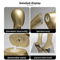 BBL Plus-Size Ganzkörper-FRP-Schaufensterpuppe mit goldfarbenem Cross-Border-Display-Ständer für Damenunterwäsche im europäisch-amerikanischen Stil