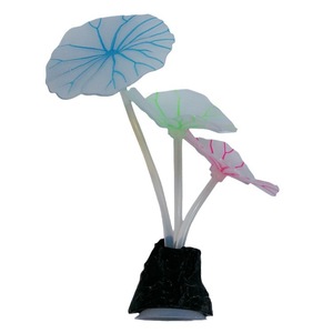 Baboney N10 2-3 Piezas Hoja de Loto y Hongo Pequeños, Montaña Artificial Luminosa de Silicona, Decoración de Paisaje para <span class=keywords><strong>Pecera</strong></span> - Product Image 5
