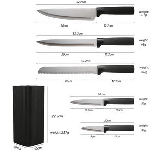 <span class=keywords><strong>Karaca</strong></span> Massimo Premium Juego de Cuchillos de Cocina Antracita de 6 Piezas Incluye Cuchillo y Bloque de Chef - Product Image 4