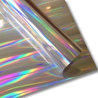 Feuille métallique holographique de vinyle de transfert de chaleur de laser d'arc-en-ciel pour le film élevé de vinyle de presse de la chaleur