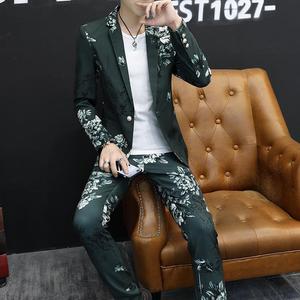 Giacca da <span class=keywords><strong>uomo</strong></span> <span class=keywords><strong>abbigliamento</strong></span> primavera autunno <span class=keywords><strong>uomo</strong></span> Casual bei pantaloni piccoli abiti sottili giovani formale singolo <span class=keywords><strong>uomo</strong></span> due pezzi set blazer - Product Image 3