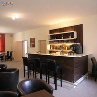 Idées de design de bar à domicile de luxe, comptoir de bar en Corian blanc sur mesure de qualité supérieure, design moderne en forme de L, ensemble de comptoirs pour restaurant, café, bar