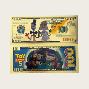 2026 6 Modellen Amerika Anime Verhaal 5 Bankbiljetten in 24K verguld goud voor geschenken - Product Image 6