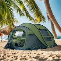 Tente de camping de luxe pliable à ouverture rapide en une seconde, grande tente multi-personnes à armature en acier pour toutes les saisons, modèle Wind Valley
