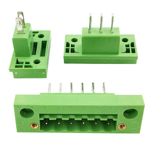 5.08mm Pitch Complete Male & Female Through-Wall Dual-Row Spring Cage <b>Terminal</b> Block Set with Flange,Solderless Panel Mount - Product Image 4