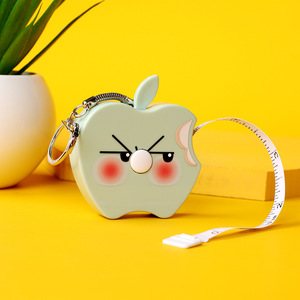Porte-clés règle d'outil de mesure de hauteur portable Apple Shape Cartoon, crochet mousqueton avec ruban à mesurer - Product Image 5