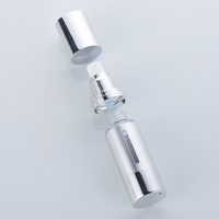 Flacon pulvérisateur de luxe sans air, emballage cosmétique rond, électroplaqué, rechargeable, 50 ml, flacons sous vide pour crème solaire en AS