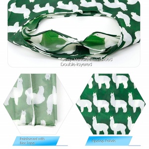 Bolsa de Compras Plegable con Estampado Floral, Resistente, Reutilizable, con Asa Larga y Ancha, Lavable a Máquina, Ecológica, para Supermercado - Product Image 3