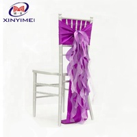 Ceinturage décoratif pour chaise de mariage, 12 pcs/lot, en Organza, Chiavari