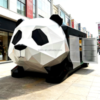 Nieuwe op maat gemaakte Panda-voedselkar, goedkope verkoopkiosk, hoogwaardige mobiele keuken-concessietrailer met CE-certificering