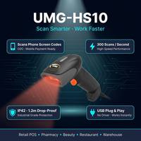 Escáner de Código de Barras USB CCD 1D de Alta Sensibilidad UMG-HS10, Lector Portátil para Puntos de Venta en Tiendas de Conveniencia