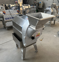 Commerciële hogesnelheids DC-motor 304 roestvrijstalen aardappel- en groentesnijmachine, hogesnelheids snijmachine