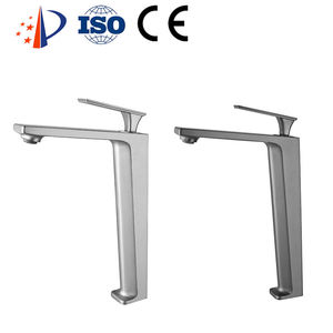 Modern Style High Brass Basin Faucet, Hot and Cold Long Basin Mixer, Chrome Black Single Hole Faucet - Product Image 6