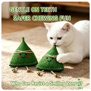 Juguete para Gatos con Forma de Zongzi, con Hierba Gatera y Campanas, Juguete Seguro para Masticar y Limpiar los Dientes, de Fibra Vegetal Natural, para Gatos - Product Image 1
