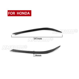 2 pièces de garnitures de phares en fibre de carbone pour Honda Stream 2006-2008, autocollants de phares, garnitures de phares - Product Image 3