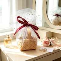 Nouvelle boîte à dragées professionnelle en bois de style bohème, petite taille, pour cadeaux d'invités de mariage, bonbons, cosmétiques, ou sucre de table