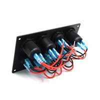 Nouveau panneau d'interrupteur 6 groupes avec lumière LED bleue QC3.0 double chargeur USB panneau d'interrupteur 12V pour voiture bateau marin