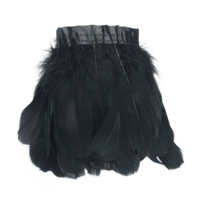 Noir couture tissu ruban plume d'oie frange garniture pour bricolage artisanat vêtements robe Costume chapeau accessoire fête décor à la maison