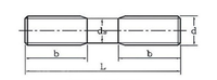 High Strength Carbon Steel Double-Ended Stud Bolts with Zinc Finish Double-Headed Threaded Fasteners
