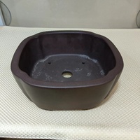 Pot à Bonsaï en Argile Yixing Bestseller, Classique, Sculpté à la Main, Forme Carrée, pour Jardin et Maison