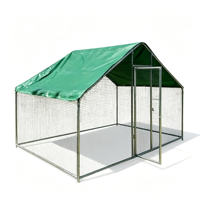 Nouveau poulailler mobile en acier métallique avec tente imperméable en PVC pour 100 à 150 poules