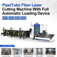 Machine de découpe laser fibre CNC automatique pour tuyaux avec chargement de paquets, source Raycus, tri automatique CypCut, 120-900mm