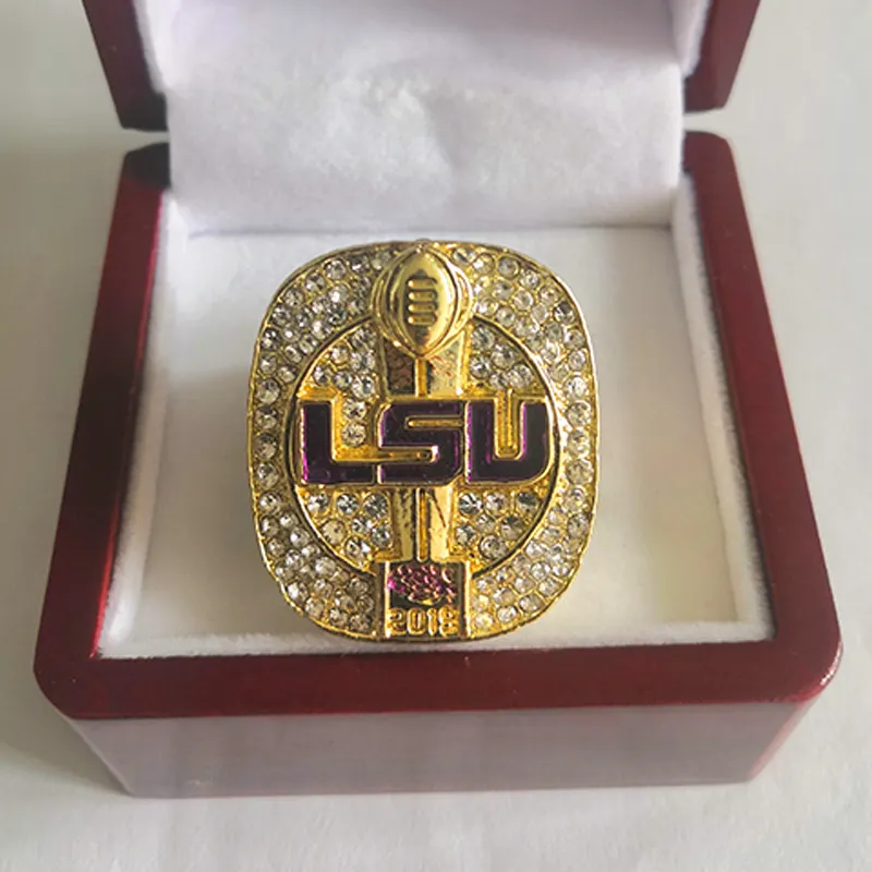 O Mais Recente 2019 Louisiana State University faculdade LSU esportes Anéis de Campeonato nacional anéis anéis de campeonato de futebol