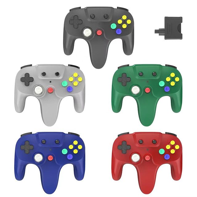 2.4G Wireless Controller with Vibration Motor for 64 Gamepad and Joystick