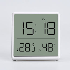 Table LCD carrée à grand écran avec support d'affichage de la température et de l'humidité ou réveil magnétique avec fonction Snooze - Product Image 1