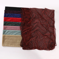 Écharpe turban à paillettes de style européen et américain Hijab Nouveau modèle Écharpes et châles traditionnels transfrontaliers
