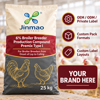 Poudre d'additifs alimentaires pour animaux de ferme Jinmao, 6% de minéraux et oligo-éléments pour l'alimentation des poulets de chair, enzyme de type I pour favoriser la nutrition