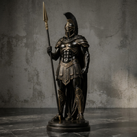 Statue de soldat romain grandeur nature en résine, guerrier vintage, décoration créative pour la maison et le bureau, grande figurine en résine polyester personnalisée de qualité supérieure