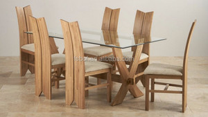 New Design <strong>Dining</strong> Table with <strong>4</strong> Soft <strong>Fabric</strong> <strong>Chairs</strong> Solid Wood Furniture <strong>Dining</strong> Room <strong>Sets</strong> E5008 - Product Image 4