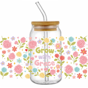 Pegatinas de Transferencia <span class=keywords><strong>para</strong></span> Vasos de 16 oz, Pegatinas UV DTF con Diseño de <span class=keywords><strong>Flores</strong></span> <span class=keywords><strong>para</strong></span> Manualidades y <span class=keywords><strong>Muebles</strong></span> - Product Image 3