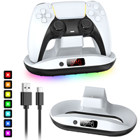 Estación de Carga al por Mayor con Pantalla Digital LED RGB, Base de Carga Individual para Controles de PS5, Accesorios para Gamepad