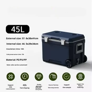 Boîte isotherme de grande capacité pour la pêche en voiture, en matériau PU moderne, avec roues de chariot, pour le <span class=keywords><strong>camping</strong></span>, boîte cadeau - Product Image 5