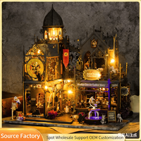 Modèle de maison architecturale à monter soi-même, petite maison, assemblage rapide, château magique miniature, château antique, transfrontalier