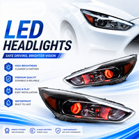 Ensemble de phares LED pour Ford Focus Mk3 2015, style RS amélioré, noir fumé, DRL, clignotants dynamiques, plug and play