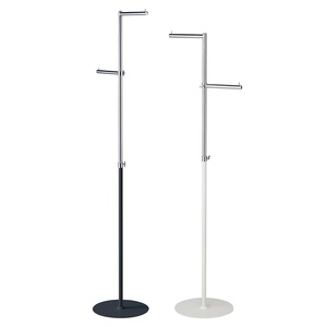 Porte-vêtements réglable en tube rond, hauteur <span class=keywords><strong>100</strong></span>-165 <span class=keywords><strong>cm</strong></span>, pour l'affichage en magasin - Product Image 1