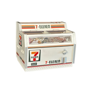 711ミニ冷蔵庫マグネット LEDライト付き 1/12スケール冷凍庫モデルデザイン ドールハウス用キッチンデコレーション - Product Image 1