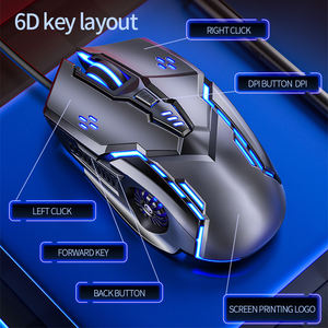 เมาส์เกมมิ่งแบบออปติคอล 7 สี RGB ล่าสุด พร้อมไฟ Breathing Light <span class=keywords><strong>เงียบ</strong></span> ปรับ DPI ได้ เชื่อมต่อผ่าน USB ใช้ได้กับพีซีและแล็ปท็อป - Product Image 3