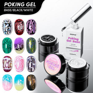 JTING Nieuwste Stijl 5G Poking <span class=keywords><strong>Gel</strong></span> Polish Wit Zwart Kleur met Poking <span class=keywords><strong>Base</strong></span> <span class=keywords><strong>Coat</strong></span> Gratis Design Poke <span class=keywords><strong>Gel</strong></span> Nagellak OEM Kant <span class=keywords><strong>Gel</strong></span> - Product Image 1