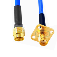 Usine SMA mâle à SMA femelle bride connecteur de montage sur panneau pour RG402 RG141 RG 402 RG 141 bleu veste RF Pigtail câble d'extension